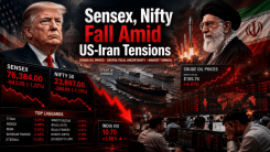 Sensex, Nifty fall 1 pc in early trade as US-Iran tensions keep oil prices elevated