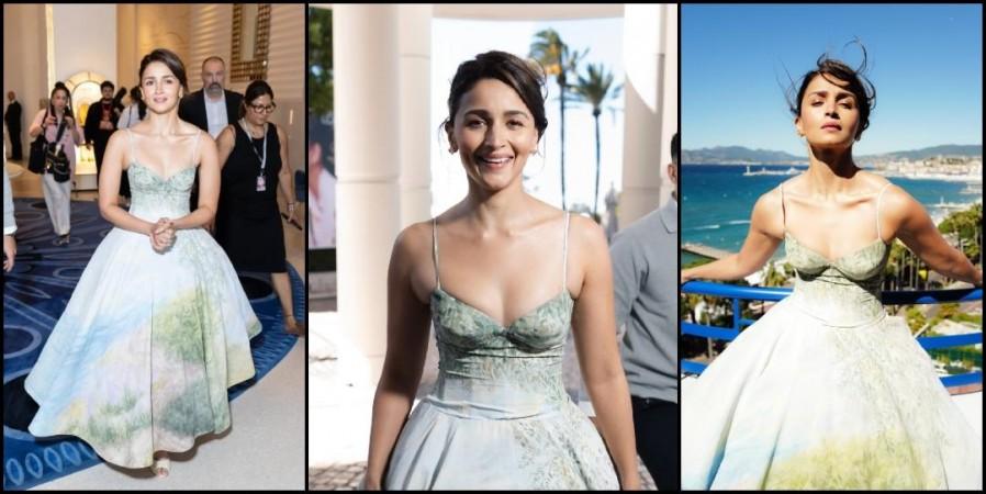 Cannes 2026: Alia Bhatt stuns in plunging neckline, dreamy mint-green gown; exudes Disney princess vibes, poses at French Riviera [Pics]