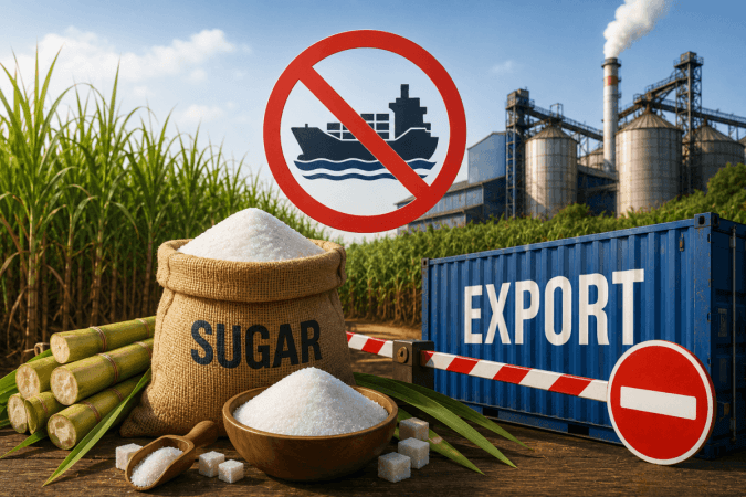Govt prohibits sugar exports till September for domestic availability Govt prohibits sugar exports till September for domestic availability