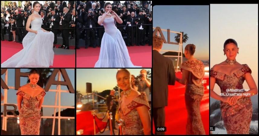 Cannes 2026: Alia Bhatt struggles to walk in fitted gown, holds staff member's hand after exuding Cinderella vibes on red carpet; international paps cheer for her