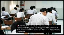 NEET UG 2026 re-exam to be held on June 21 after paper leak; NTA says no fresh registration needed