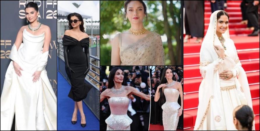 Aditi Rao Hydari in saree; Tara Sutaria goes bold in ivory gown; Demi Moore's skinny look shocks fans; Roopi Gill aces Punjabi look at Cannnes