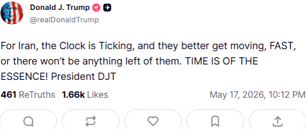 Clock is ticking: Trump asks Iran to act fast or 'nothing will be left of them' Clock is ticking: Trump asks Iran to act fast or 'nothing will be left of them'