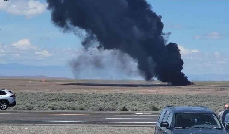 Two US fighter jets collide mid-air at Idaho air show