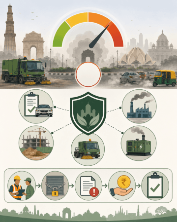 CAQM invokes GRAP-1 measures as Delhi AQI rises to 208