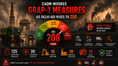 CAQM invokes GRAP-1 measures as Delhi AQI rises to 208