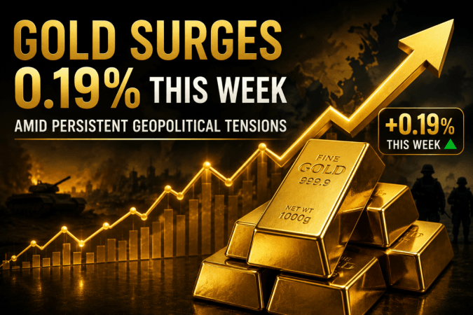 Gold surges 0.19 pc this week amid persistent geopolitical tensions