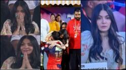 RCB in IPL finals: Virat Kohli runs to hug Anushka Sharma; actor spotted chanting, wearing tulsi mala