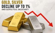 Gold, silver decline up to 1 pc amid geopolitical uncertainty
