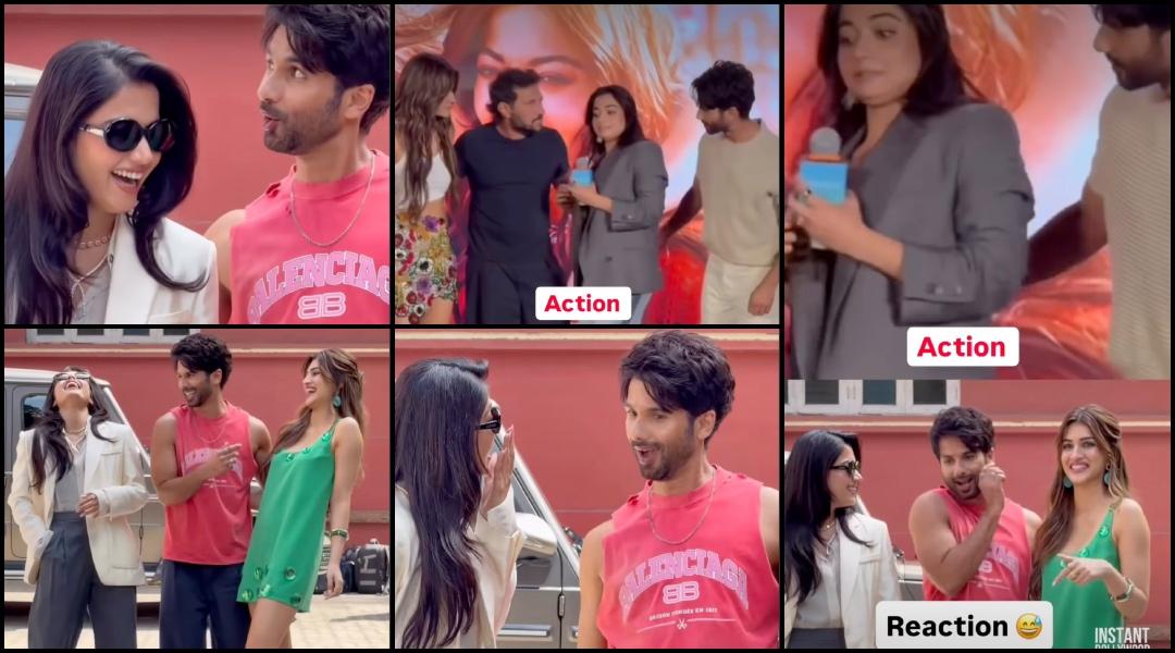 Cocktail 2: Shahid Kapoor takes a playful dig at Rashmika, imitates her shrug-off gesture; Kriti Sanon laughs