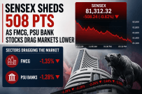 Sensex sheds 508 pts as FMCG, PSU bank stocks drag markets lower