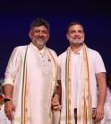 PM Modi Congratulates DK Shivakumar; Rahul Gandhi and DK hold hands, hug each other; a look at Grand Oath Ceremony
