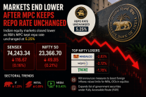 Nifty Slips 0.21%, Sensex Down 117 Points After RBI Policy Announcement