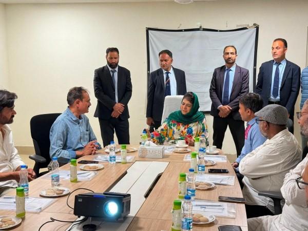 PDP president and former chief minister Mehbooba Mufti is chairing a meeting to review the pace of work of the under-construction AIIMS at Awantipora, Kashmir. Mehbooba Mufti