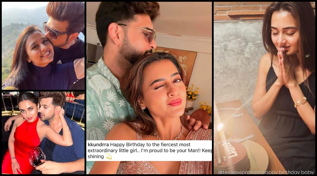 'Proud to be your man': Karan Kundrra pens romantic note, kisses GF Tejasswi Prakash, calls her 'ladoo' on 31st birthday