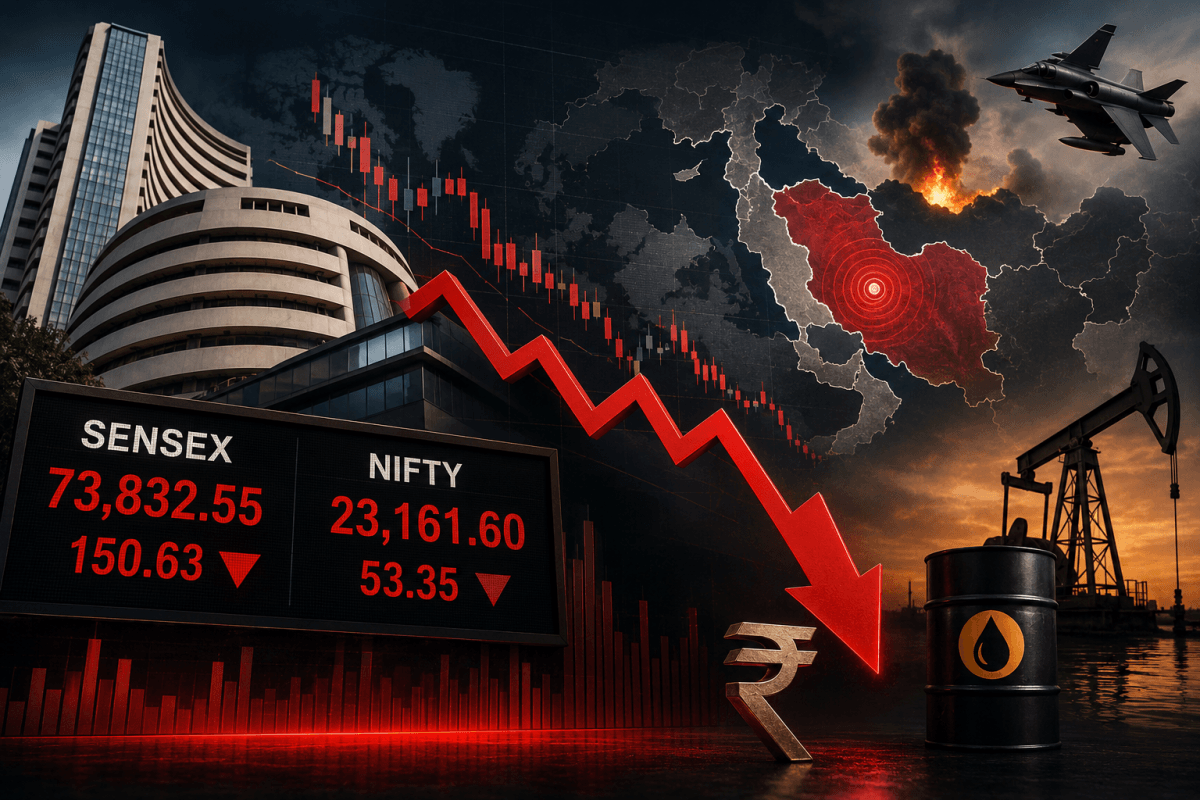 Sensex Down 150 Points, Nifty Below 23,200 as Risk Sentiment Weakens