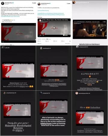 Alia Bhatt's Alpha gets love from Katrina Kaif-vicky kaushal, Salman -SRK; Deepika -Ranveer skip; fans ask: 'Why didn't they support Dhurandhar?'