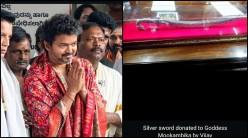 Tamil Nadu CM Vijay visits Mookambika Temple in Kollur, donates 1.600 kg silver sword to deity