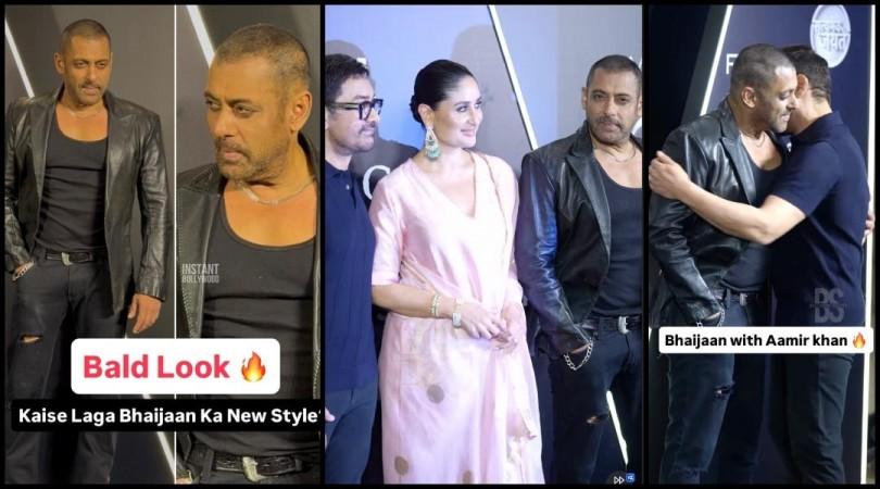 'Looks old and pale': Fans concerned as Salman Khan sports shaved-hair look, hugs Aamir Khan; Kareena Kapoor exudes royalty in ₹41,000 Banarasi suit 'Looks old and pale': Fans concerned as Salman Khan sports shaved-hair look, hugs Aamir Khan; Kareena Kapoor exudes royalty in ₹41,000 Banarasi suit