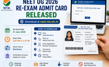 NEET UG Re-Exam Admit Card 2026 Out Now At neet.nta.nic.in; Check Direct Link Here