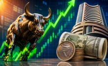Sensex jumps 544 points, tops 76,800; Nifty nears 24,000, rupee stays firm on US-Iran deal optimism