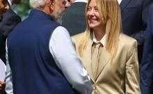 G7 Summit: PM Modi greets Meloni, smiles next to Trump during leaders' photo-op