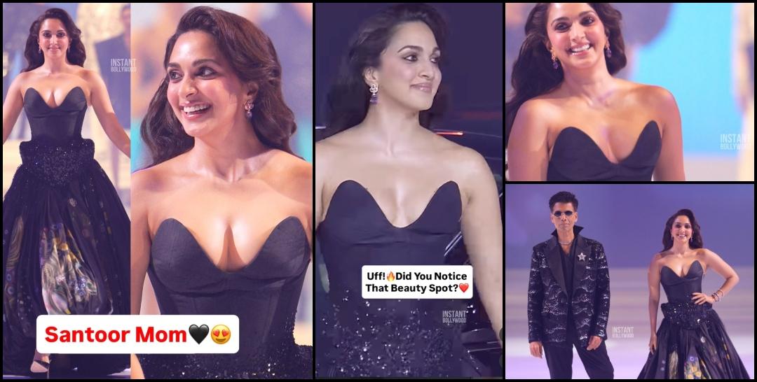 Kiara Advani gets fat-shamed for plunging-neckline black balloon gown, walks hand-in-hand with Karan Johar on ramp