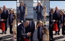 Italian PM Giorgia Meloni's daughter hides from flashing cameras at G7 Summit