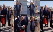 Italian PM Giorgia Meloni's daughter hides from flashing cameras at G7 Summit