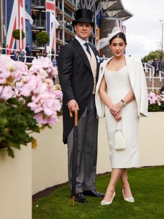 Sara Ali Khan exudes royalty in ivory plunging-neckline outfit; poses with Superman star Henry Cavill at Longines event