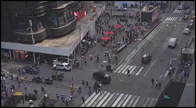 Terrifying Scenes In New York's Times Square As Gunshots Send Tourists Running For Cover Amid Knicks' Celebration Parade