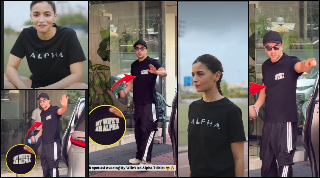 My wife's an Alpha: Ranbir Kapoor wears T-shirt promoting Alia Bhatt's YRF spy movie; wins hearts