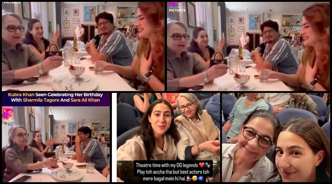 Sara Ali Khan and Sharmila Tagore celebrate Pak actor Kubra Khan's birthday; feed her cake; Amrita Singh gives the celebrations a miss