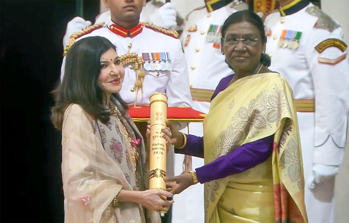 Padma Awards 2026: Alka Yagnik walks with helpers' support, touches PM Modi's feet; Rohit Sharma, Mammootty, R Madhavan honoured