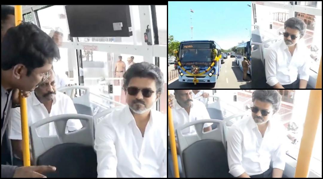 CM Vijay takes bus ride after launching 300 new TNSTC buses; video goes viral
