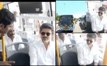 CM Vijay takes bus ride after launching 300 new TNSTC buses; video goes viral