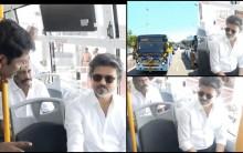CM Vijay takes bus ride after launching 300 new TNSTC buses; video goes viral