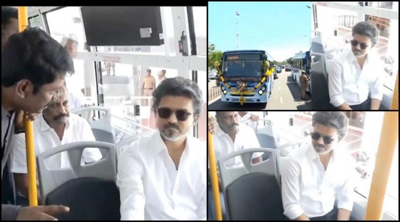 CM Vijay takes bus ride after launching 300 new TNSTC buses; video goes viral