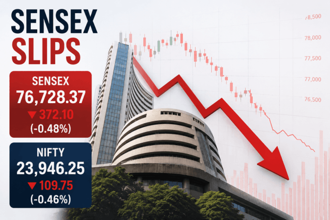 Sensex falls 372 points, Nifty slips below 24,000 as West Asia tensions rattle markets Sensex falls 372 points, Nifty slips below 24,000 as West Asia tensions rattle markets