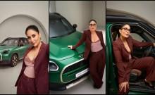 Kareena Kapoor turns MINI India's brand ambassador; exudes boss lady vibes in plunging neckline maroon pantsuit [Pics]