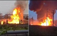 Haldia Refinery Fire: Massive Naphtha Pipeline Blaze Injures Over 10, Damages Homes, Disrupts Rail Services in West Bengal