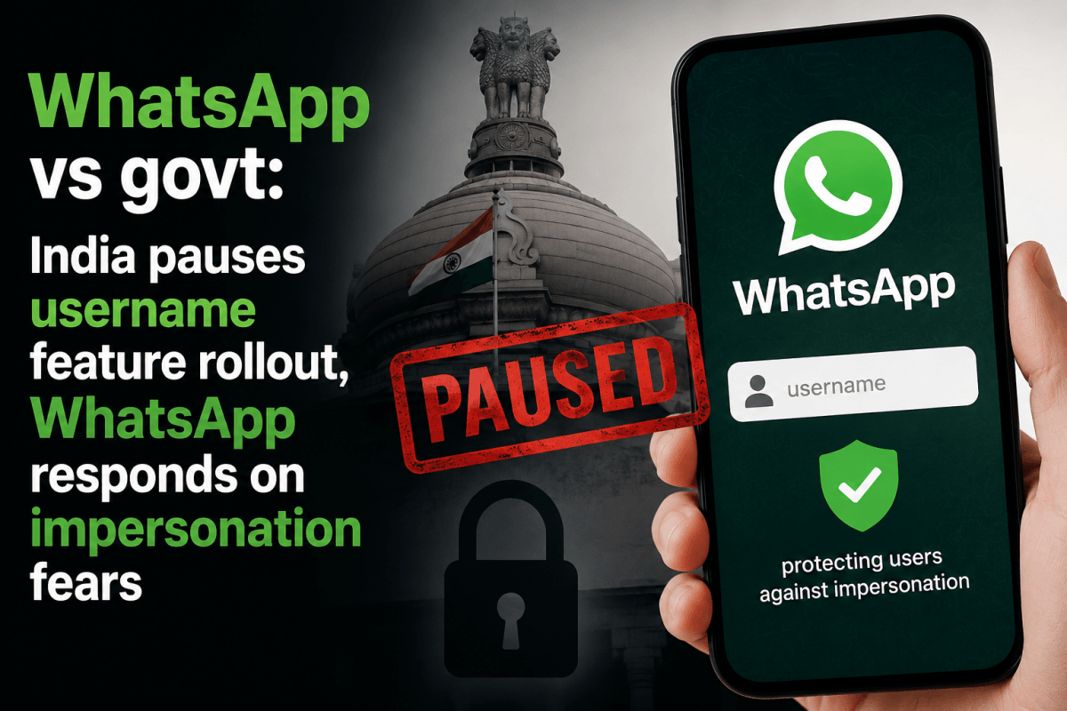 WhatsApp vs Govt: India pauses username feature rollout, WhatsApp responds to impersonation fears