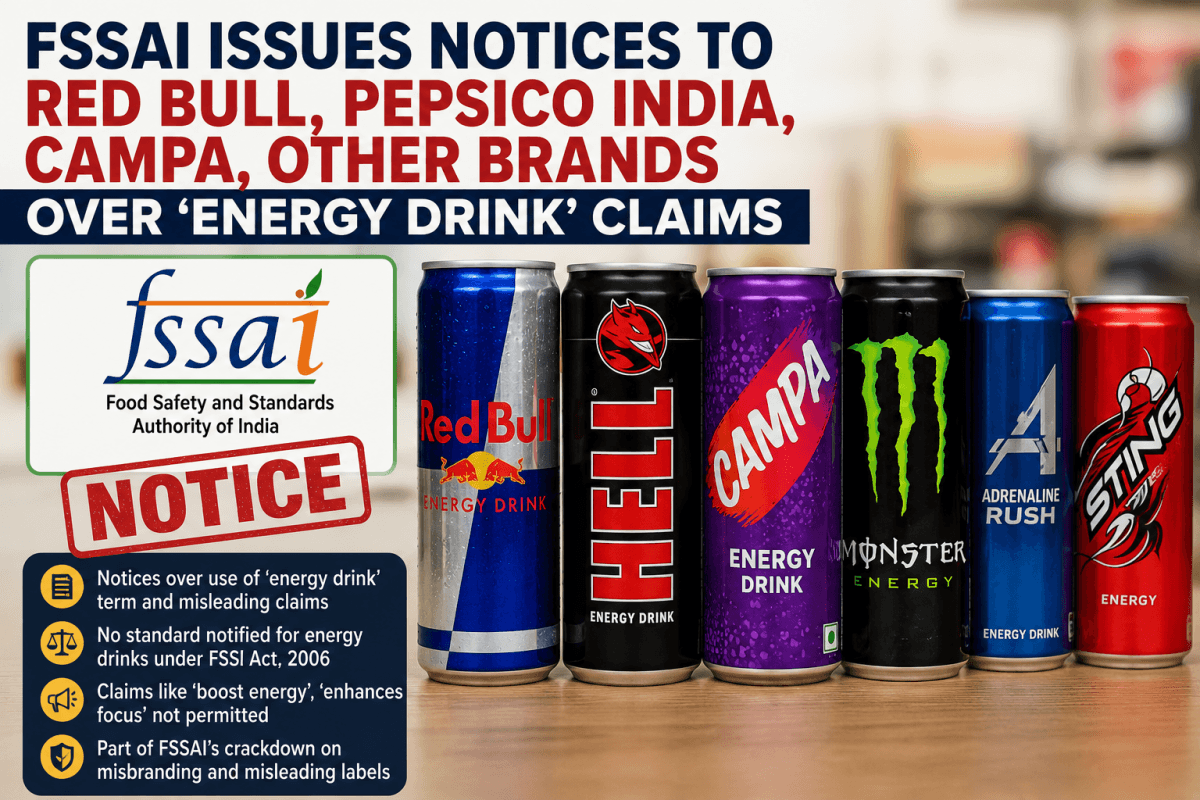 Red Bull, PepsiCo, Sting among 6 energy drink brands get FSSAI notices