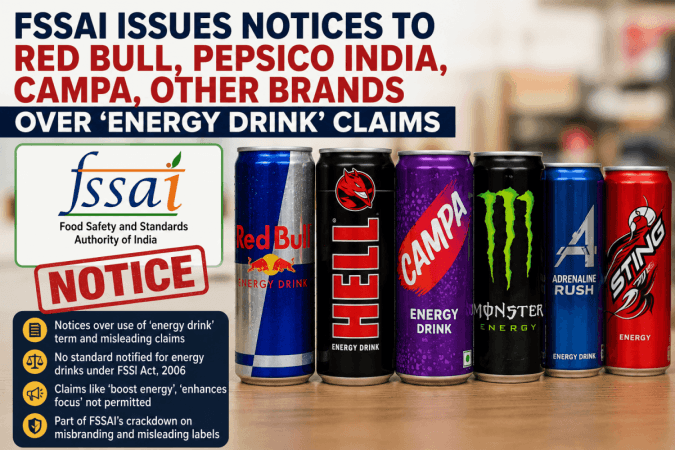 Red Bull, PepsiCo, Sting among 6 energy drink brands get FSSAI notices Red Bull, PepsiCo, Sting among 6 energy drink brands get FSSAI notices