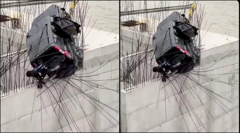 Tourist dies after SUV crashes into under-construction bridge near Himachal's Atal Tunnel Tourist dies after SUV crashes into under-construction bridge near Himachal's Atal Tunnel
