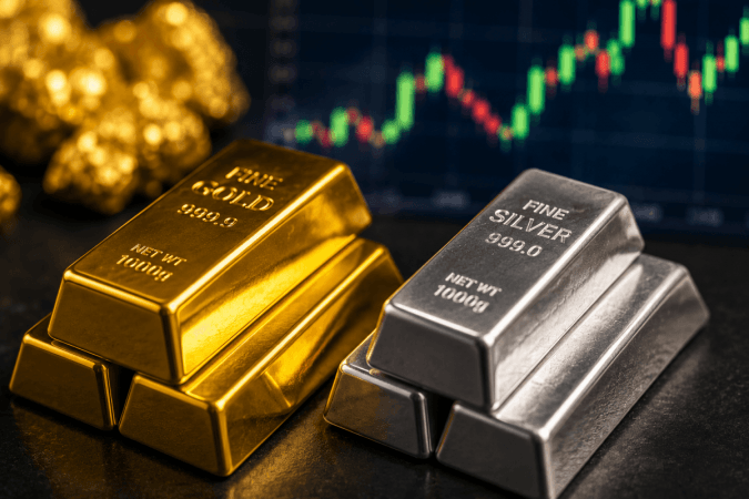 Gold steady, silver slips as easing Fed rate hike expectations, lower crude prices support bullion Gold steady, silver slips as easing Fed rate hike expectations, lower crude prices support bullion