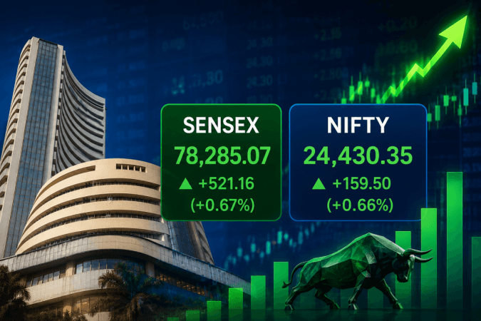 Sensex rises 521 points, Nifty ends above 24,430 as realty, auto stocks lead rally Sensex rises 521 points, Nifty ends above 24,430 as realty, auto stocks lead rally