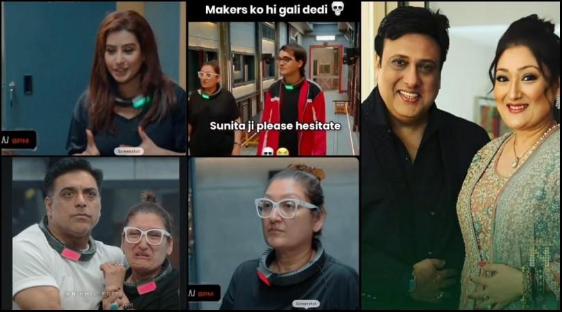 Sunita Ahuja abuses Lock Upp 2 makers, cries, says 'soup tastes like cow's piss'; fans ask, 'How does Govinda tolerate her?' Sunita Ahuja abuses Lock Upp 2 makers, cries, says 'soup tastes like cow's piss'; fans ask, 'How does Govinda tolerate her?'