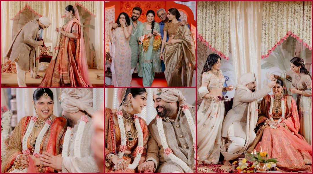 Anshula Kapoor marries Rohan Thakkar; Janhvi, Khushi help sister during sindoor ceremony, Arjun Kapoor keeps paps away