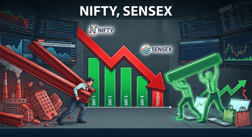 Nifty, Sensex Snap 4-Day Winning Streak as Metal, Realty Stocks Weigh on Markets